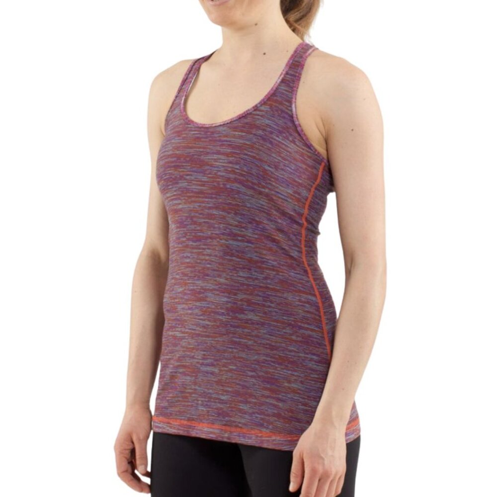 Lululemon Cool Racer Back Tank EUC SZ 8 Wee Are From Space Black March Multi EUC